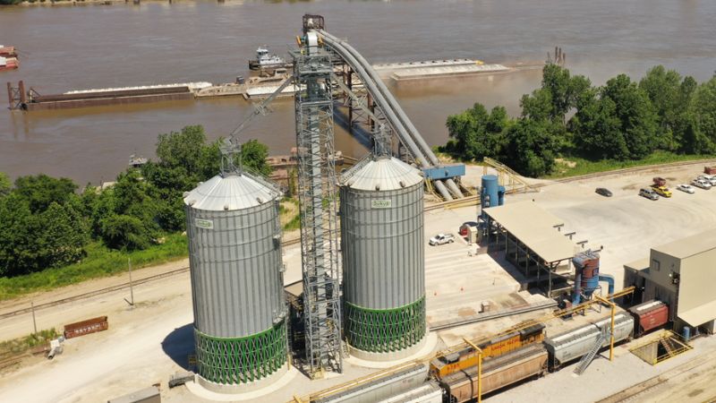 Aerial image of the CHS Cahokia facility.